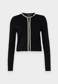 CLASSIC PEARL CARDIGAN - Chaqueta de punto - black