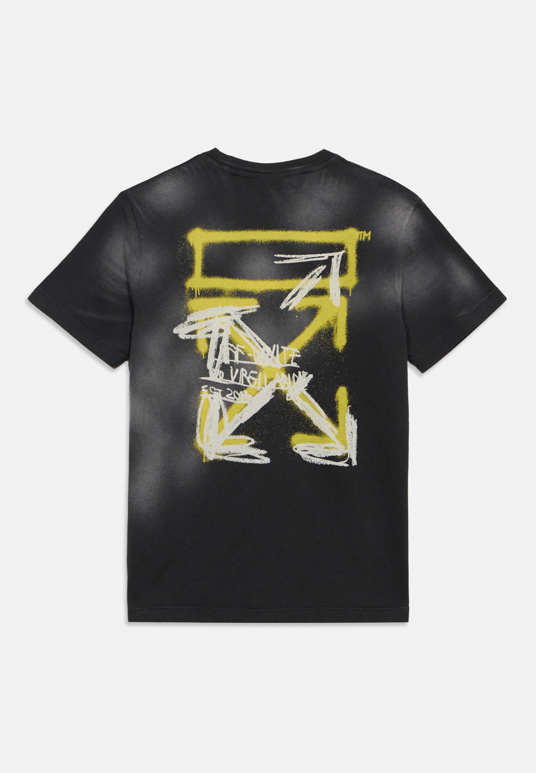OFF-WHITE ARROW PAINT TEE UNISEX - Print T-shirt - black - Zalando.ie