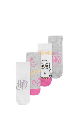 4ER PACK HARRY POTTER HEDWIG GLEIS - Socks - grau rosa