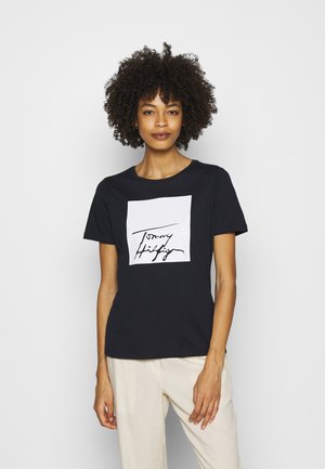 ALISSA REGULAR TEE - T-shirts med print - desert sky/white