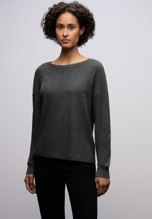 MIT GLITZERDETAILS - T-shirt à manches longues - grau