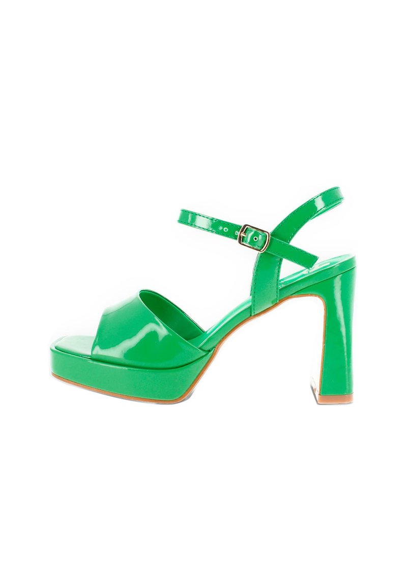 Blogger Sandalias con plataforma - verde