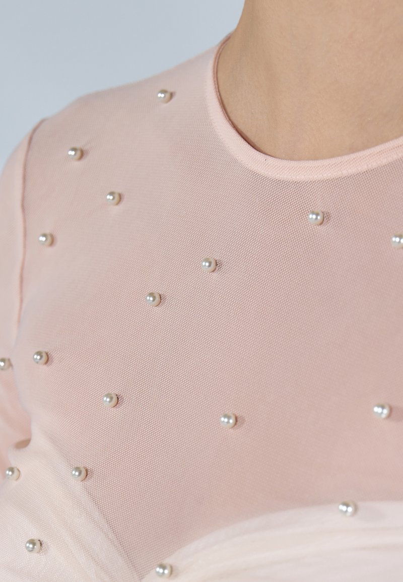Maglietta trasparente da donna a maniche lunghe a maniche lunghe, con maglie trasparenti, Multicolore, M