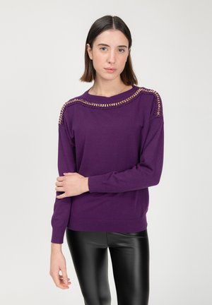INFLUENCER CHAIN-DETAILED - Trui - purple