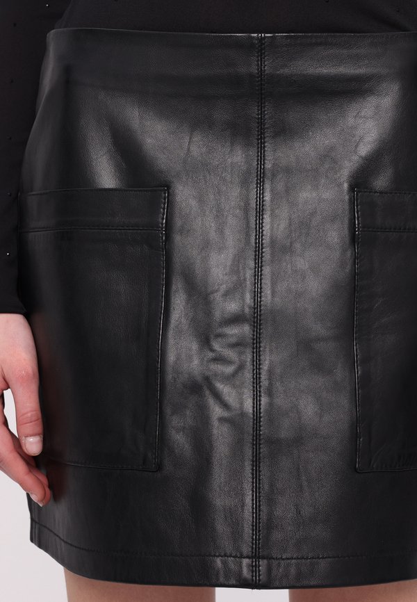 JAIME CUIR LISSE - Leather skirt3