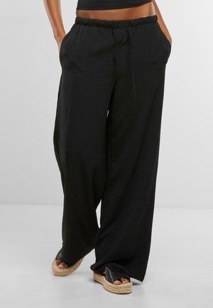 STRUCTURED WIDE - Bukse - black