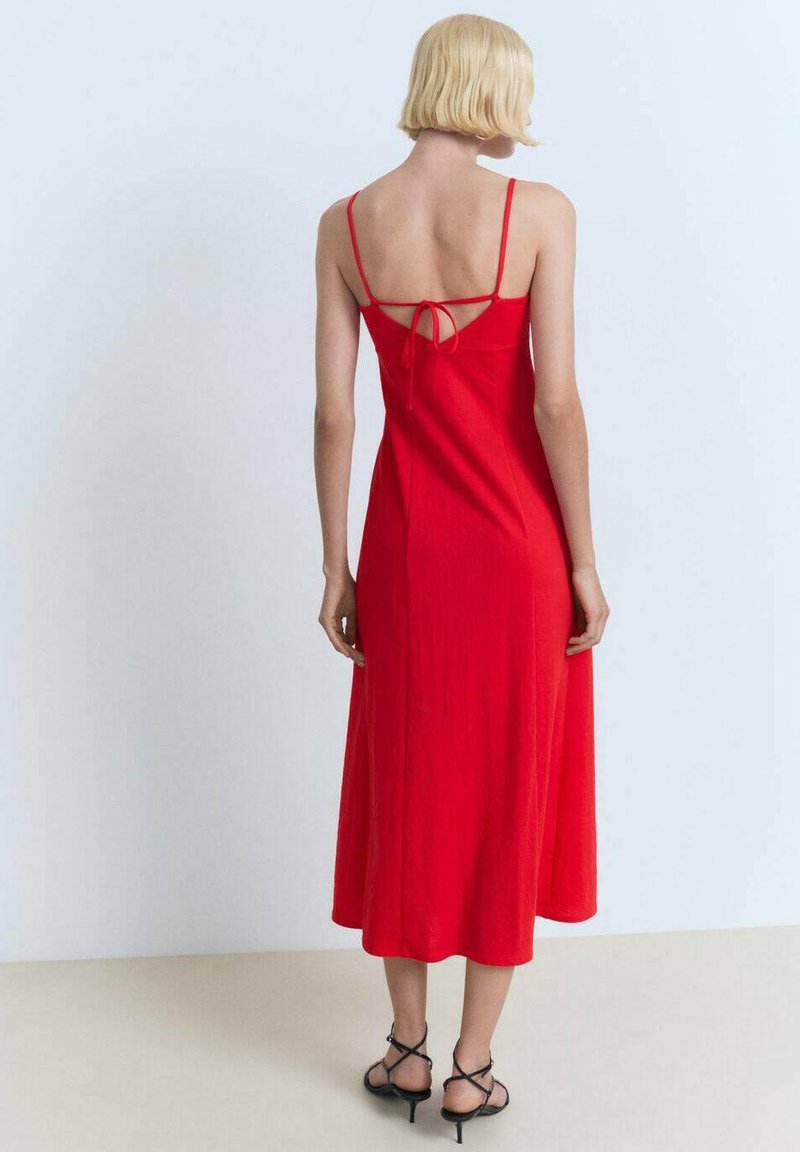 Mango MIDI WITH BOW AT BACK - Day dress - red - Zalando