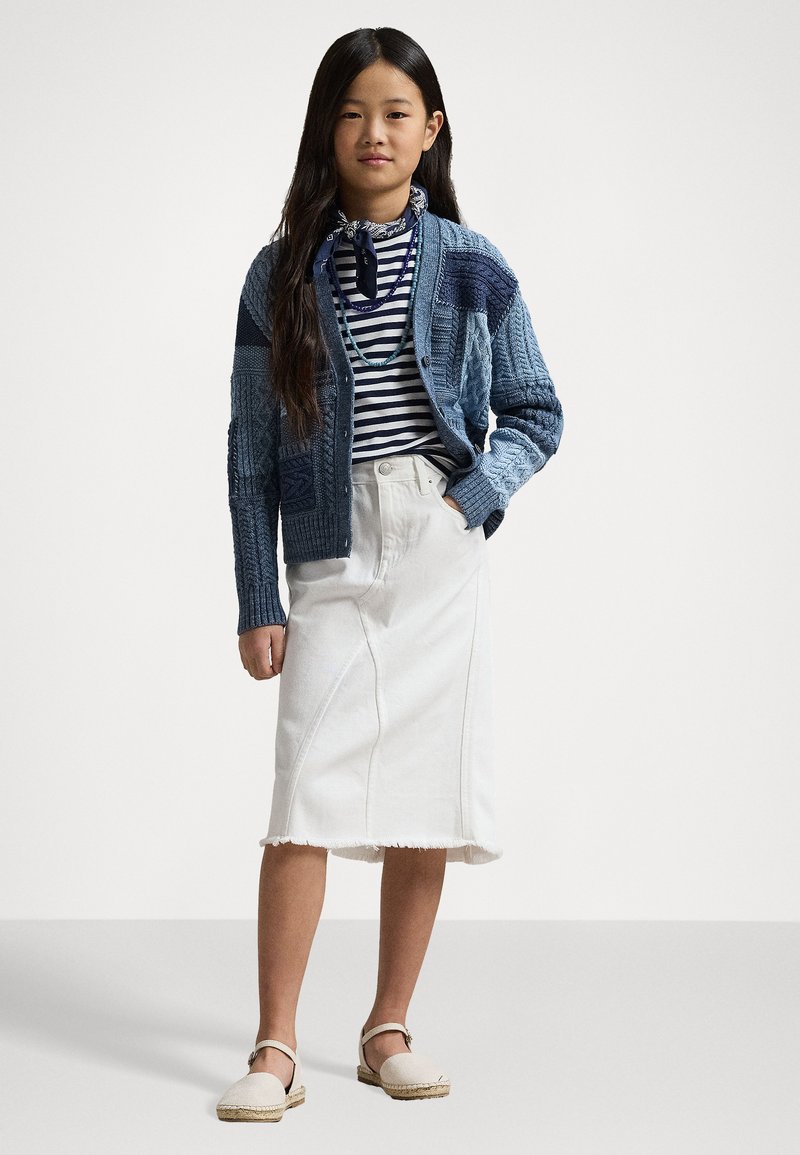 Polo Ralph Lauren - COTTON DENIM SKIRT - Denimová sukňa - white, Zväčšiť
