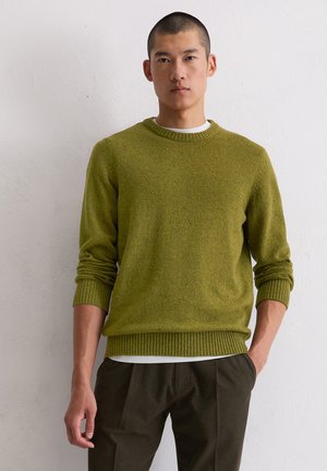 Strickpullover - green mustard