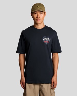 Lyle & Scott LAUNDRY GRAPHIC - T-shirt print - dark navy