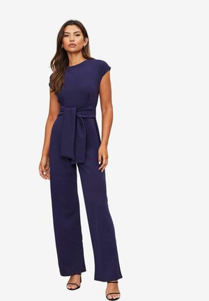 SLEEVE TIE FRONT - Overall / Jumpsuit - navy