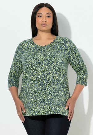 ZIERFALTEN A-LINIE V-AUSSCHNITT 3/4-ARM - Longsleeve - lime green
