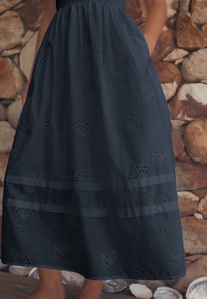 Next, TALL FIT - BRODERIE 2-IN-1 SLEEVELESS DRESS   - Vestido informal - navy