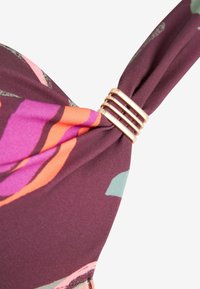Next PADDED WIRED HALTER STANDARD - Bikinitop - purple leaf
