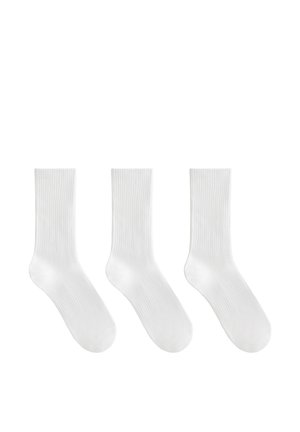 OYSHO 3 PAIRS  - Ponožky do tenisiek - white