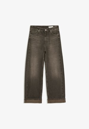 Bershka, BALLOON JEANS WITH BACK BUCKLE 02057054 - Jean boyfriend - black