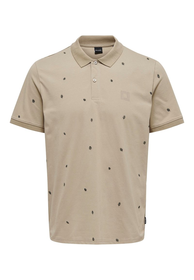 Only & Sons KURZARM - Poloshirt - beige