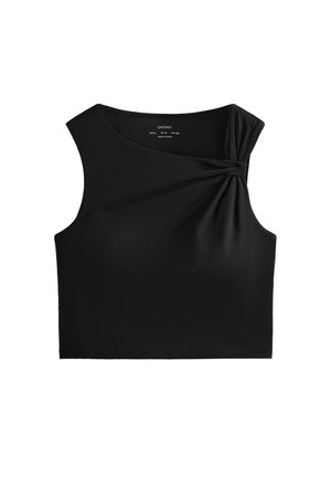 OYSHO ASYMMETRICAL TWIST COMFORTLUX  - Toppi - black