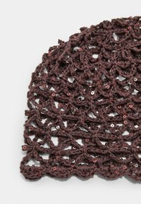 Stradivarius SEQUINNED SKULL - Hattu - dark brown