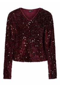 Pieces MIT LANGEN ÄRMELN PCKAM - Bluse - tawny port