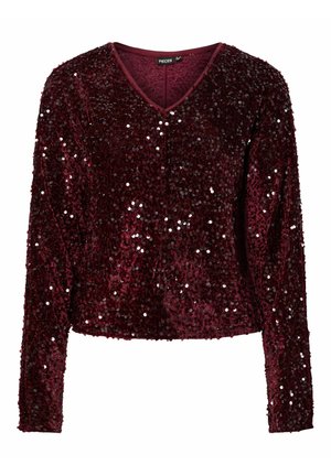 Pieces MIT LANGEN ÄRMELN PCKAM - Bluse - tawny port