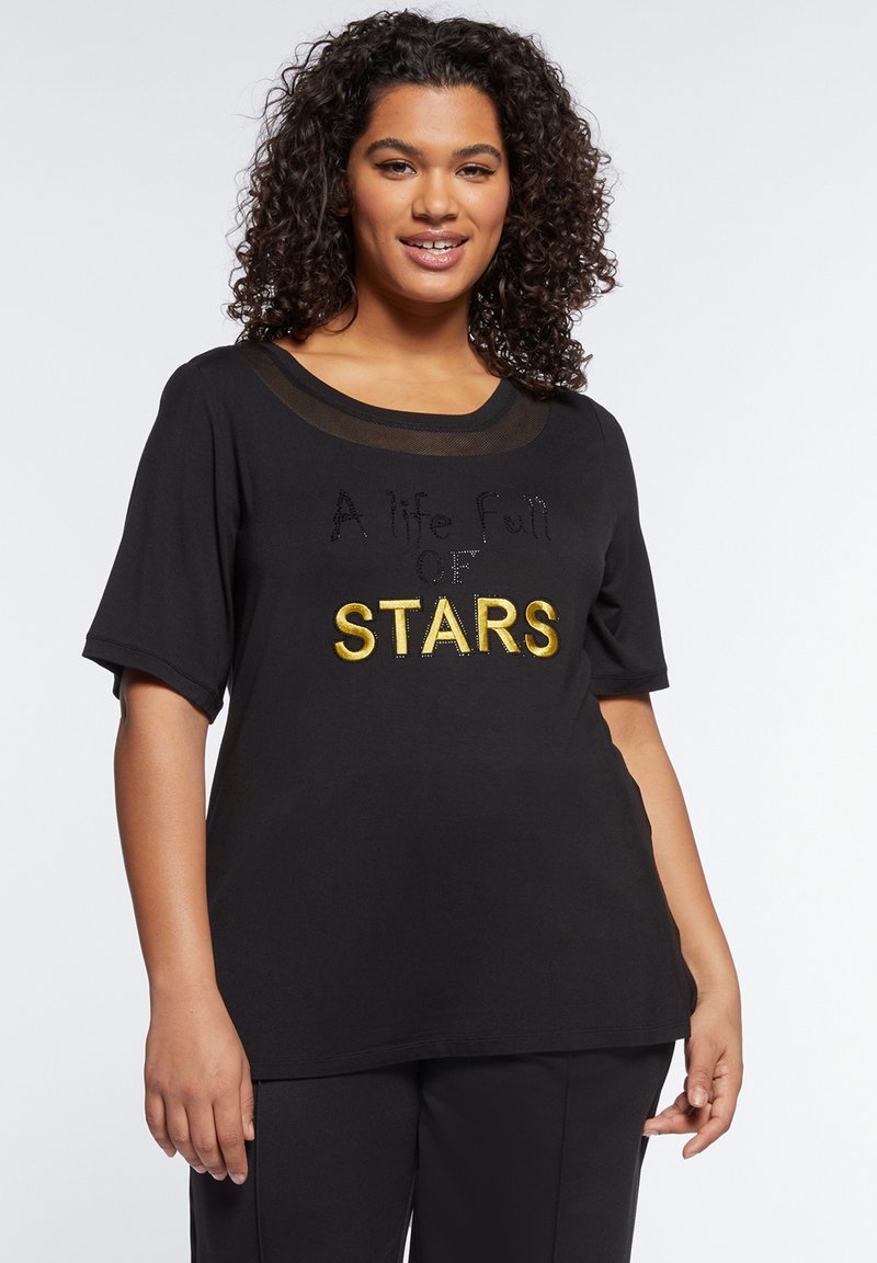 Fiorella Rubino T-shirt print zwart