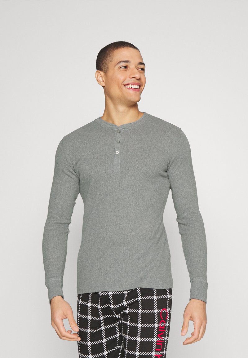 Levi's® LONG SLEEVE HENLEY Pyjama top grey Zalando.co.uk