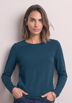 Street One, BASIC LANGARM SHIRT IN UNIFARBE - T-shirt à manches longues - blue petrol