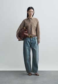 rag & bone MARIN CROPPED SHIRT - Πουκαμίσα με κουμπιά - brown