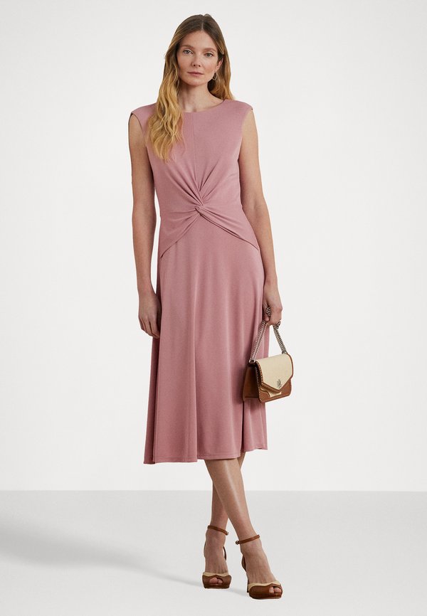 TWIST FRONT JERSEY DRESS - Jersey dress - rose mauve2