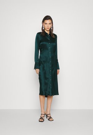 SILK SHIRTDRESS MIDI - Vestito estivo - galactic green