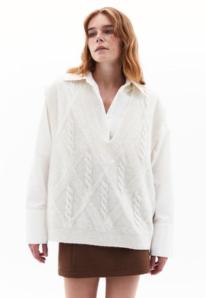 WITH BRAIDED PATTERN - Top - silver birch