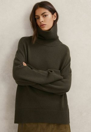 BROOKLYN ROLL-NECK - Strickpullover - khaki green