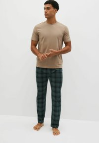 Next SET STANDARD - Pyjama set - stone natural navy blue green check
