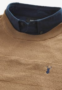 Next MOCK CREW - Jumper - tan brown texture