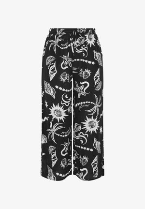 Yours Clothing, PLUS SIZE WIDE LEG TROUSERS - Nachtwäsche Hose - jet black