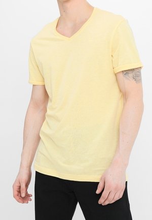 T-Shirt basic - mottled yellow