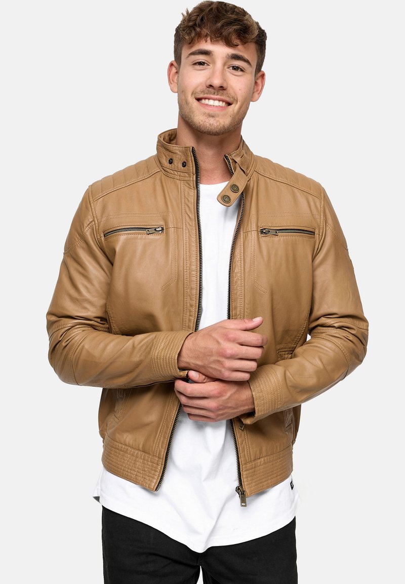 INDICODE JEANS GERMO - Lederjacke - camel - Zalando.ch