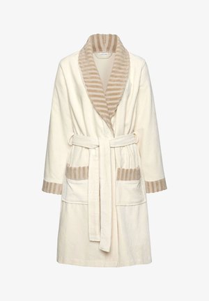 LASCANA, Badjas - taupe sand gestreift