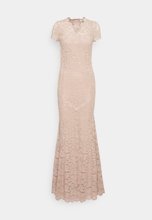 LONG DRESS OPEN BACK SHORT SLEEVE - Iltapuku - vintage powder