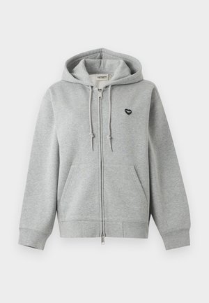 Carhartt WIP, HOODED SMALL HEART PATCH JACKET - Sweat zippé - grey heather/black