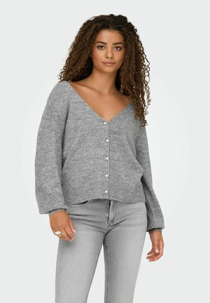 ONLADELE MIX REVERS - Kardiganas - light grey melange