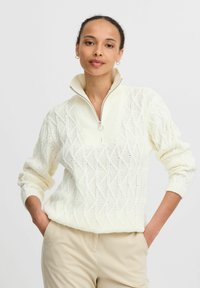 b.young - BYOTINKA HALFZIP JUMPER - Jumper - marshmallow Thumbnail Image 1