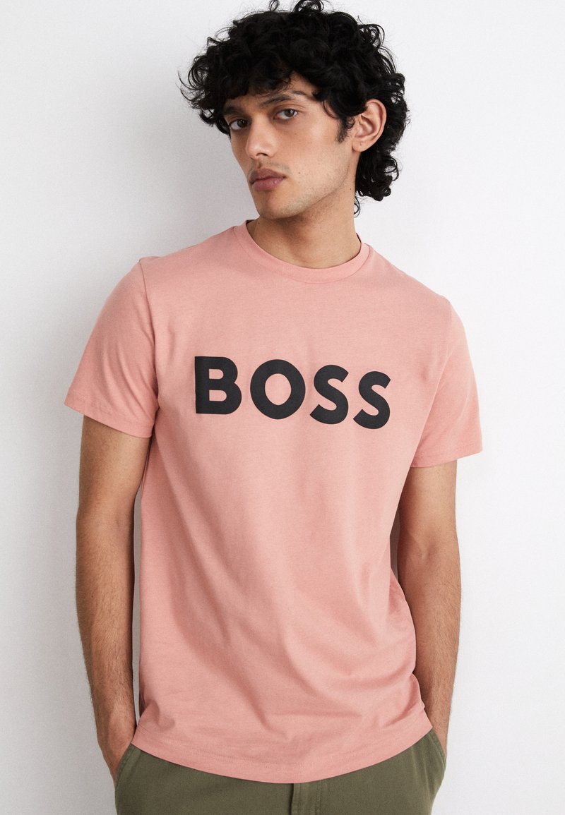 BOSS THINKING - Marškinėliai su spaudiniu - open pink