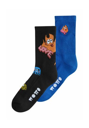 WOTTO LICENSE PATTERN 2 PACK - Ponožky - black blue