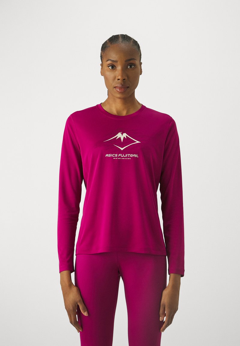 ASICS FUJITRAIL LOGO TOP - Top dugih rukava - blackberry/birch