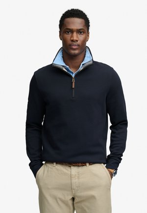 Superdry & Co, SUPERDRY ESSENTIAL PIQUE HALF ZIP.. - Sweatshirt - eclipse navy
