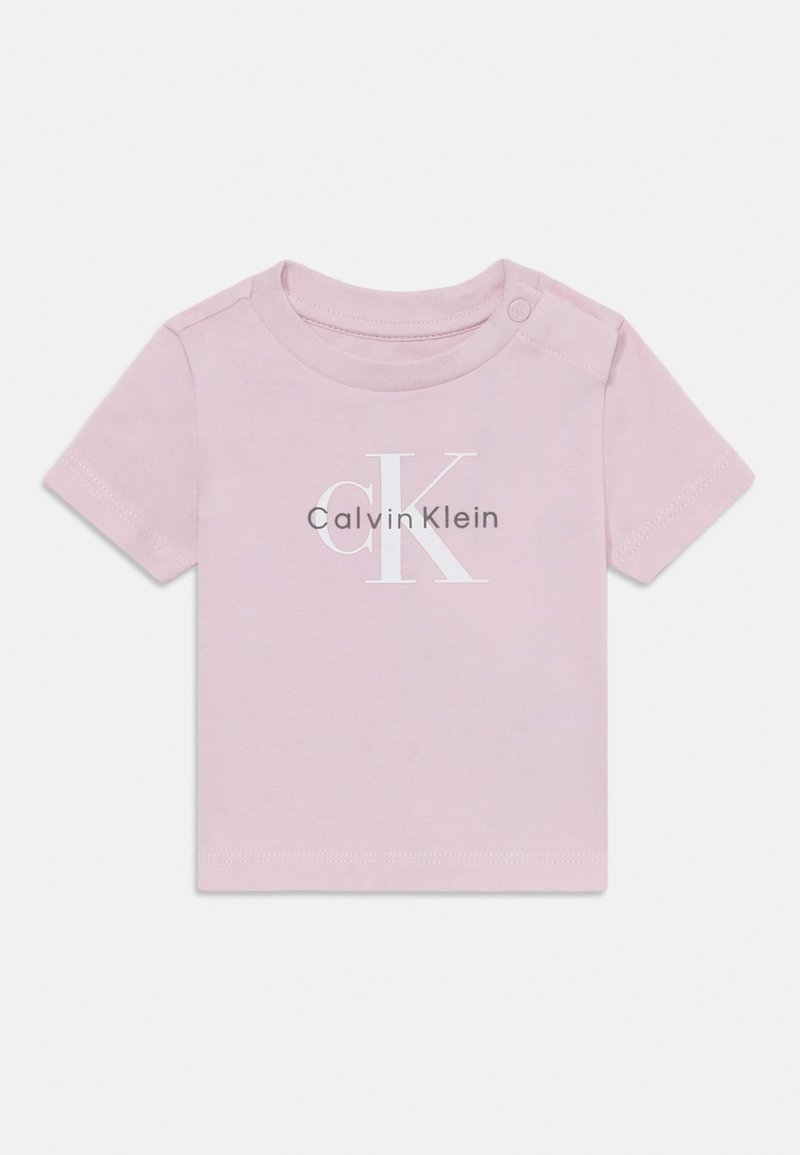 Calvin Klein Jeans MONOGRAM UNISEX - Camiseta estampada - pink ice