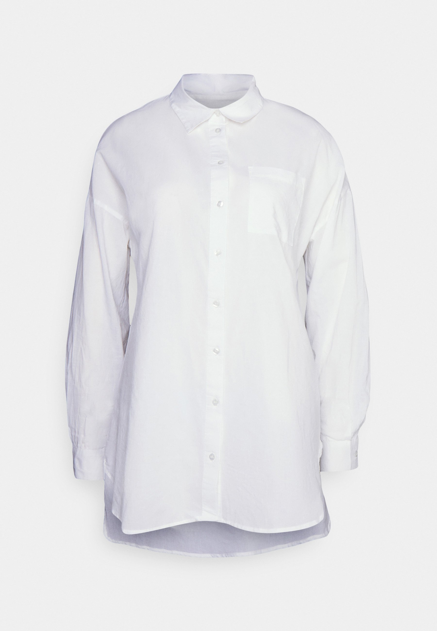 maternity white button down