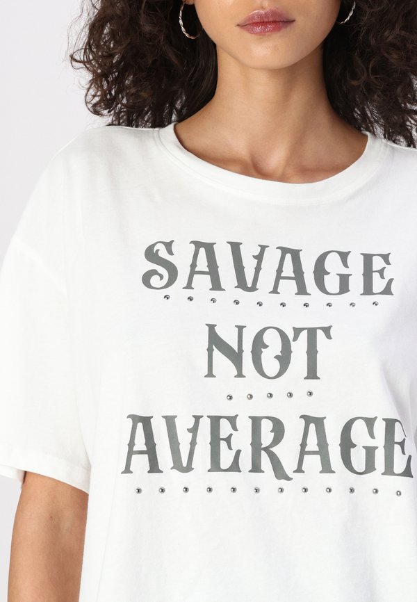 ONLDOLLY LIFE - Print T-shirt - cloud dancer2